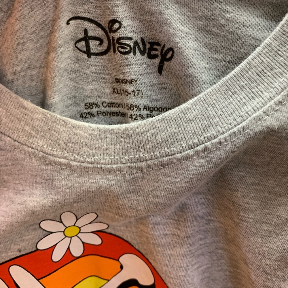 Disney Go With The Flow Mickey Mouse Gray T-Shirt - Picture 2 of 2